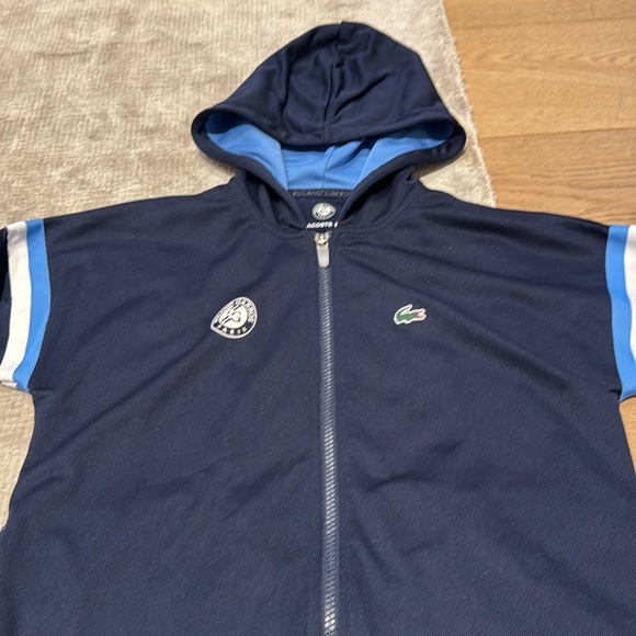 Lacoste Roland Garros Boys Zippered Hoodie Fleece Sweater - Picture 2 of 8